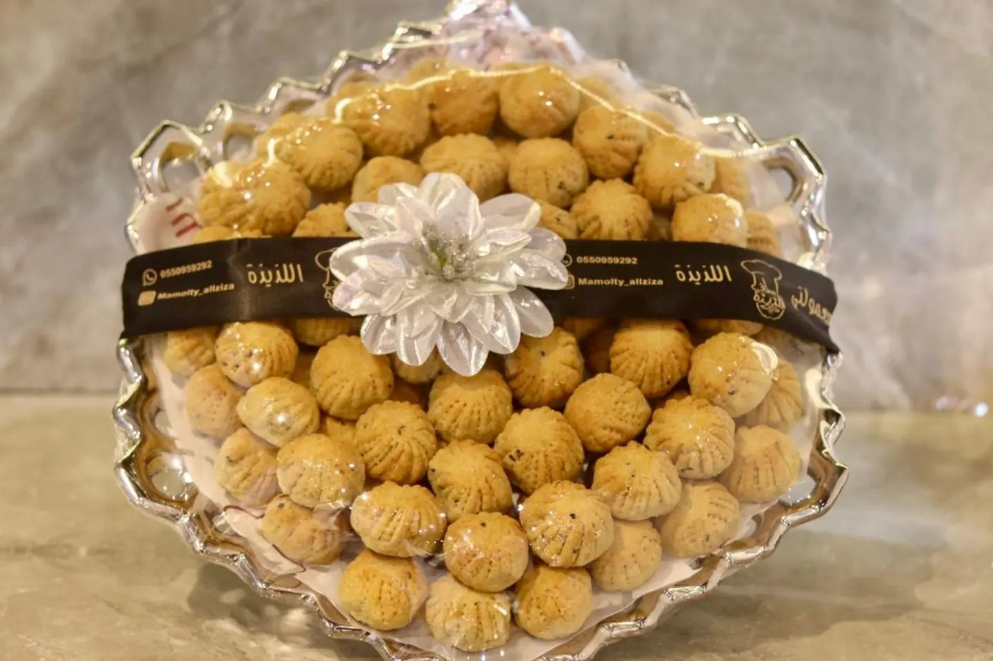 سيراميك خماسي معمول منقش