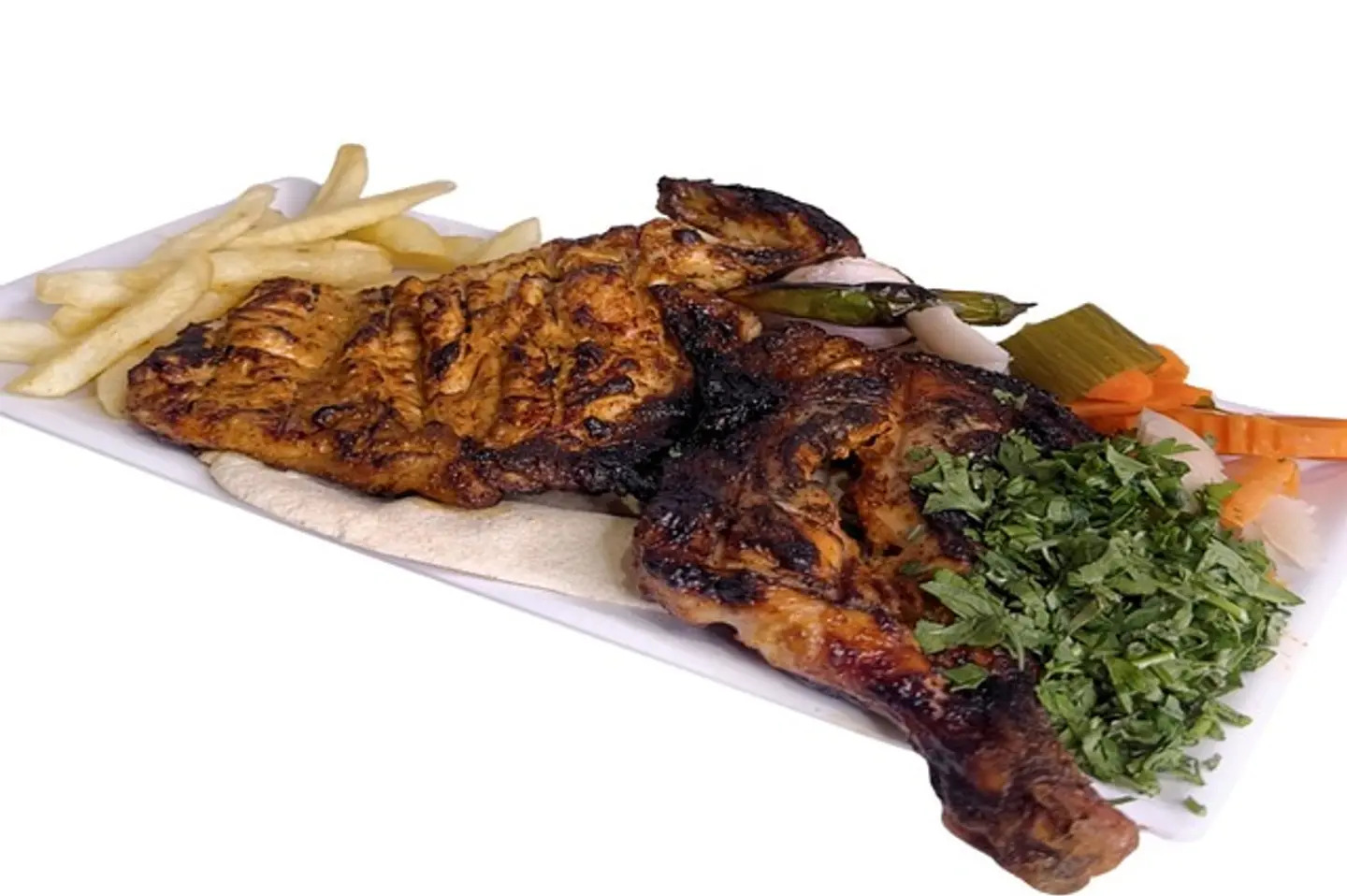 حبة دجاج علي الفحم بدون رز