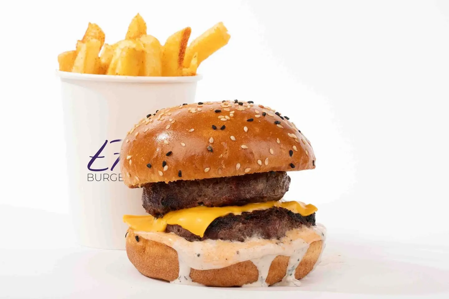 Wood Fired Truffle Meat Burger Meal