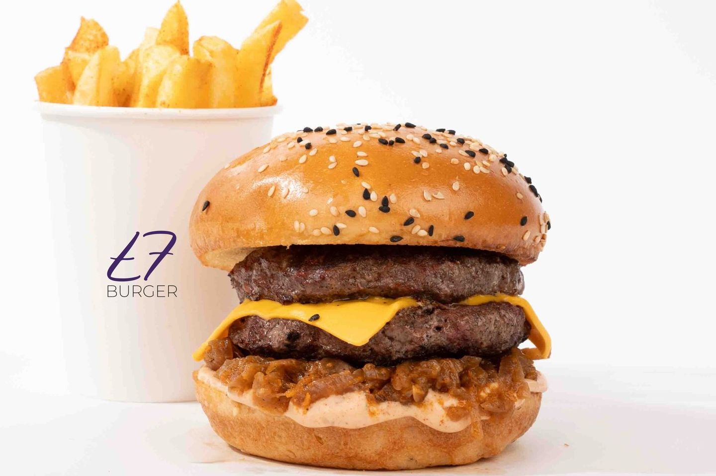 Wood Fired Caramelized Smoked Meat Burger Meal