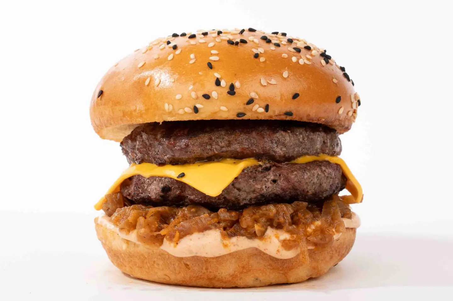 Wood Fired Caramelized Smoked Meat Burger