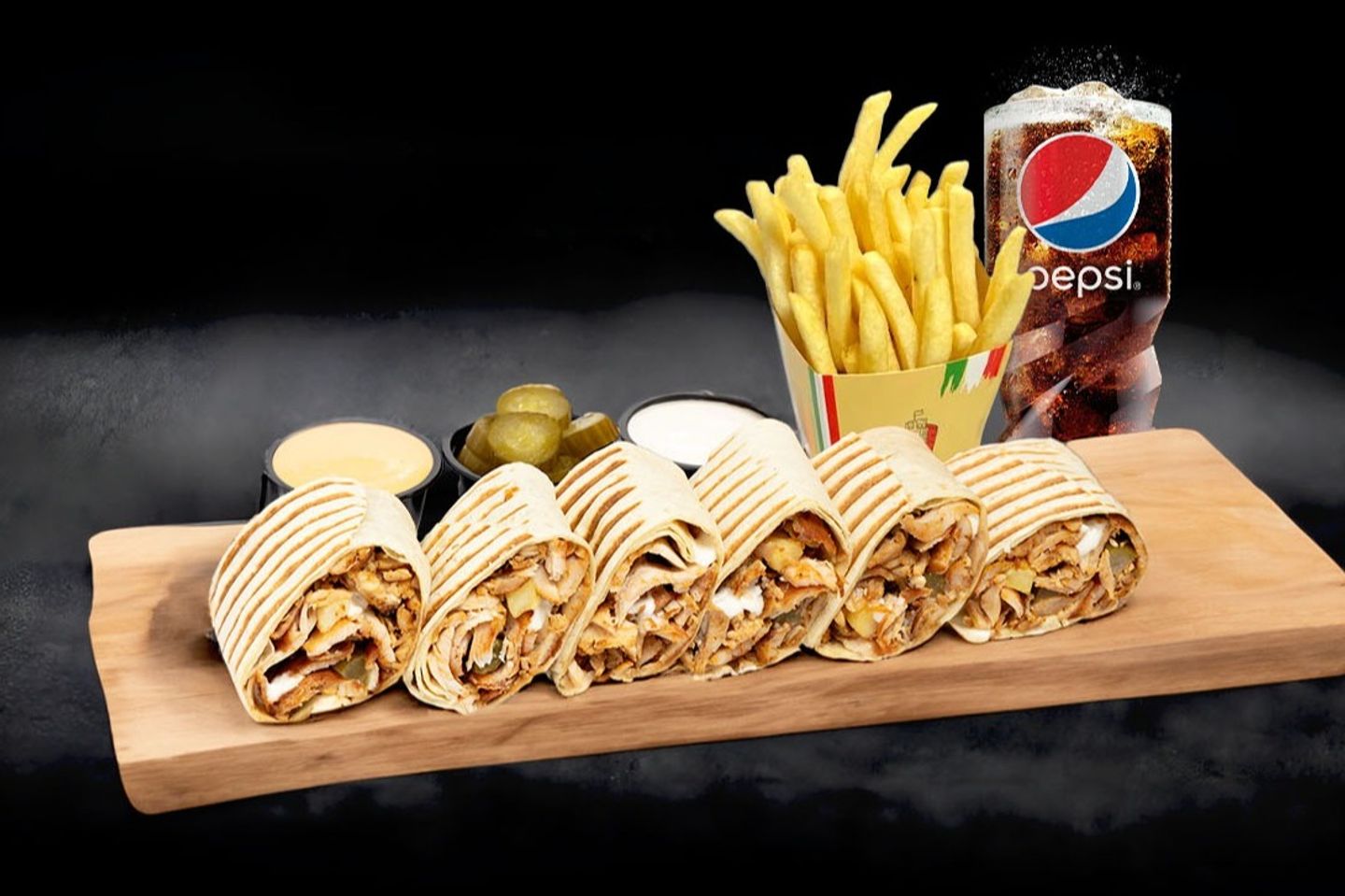 Arabic Shawarma With Pepsi