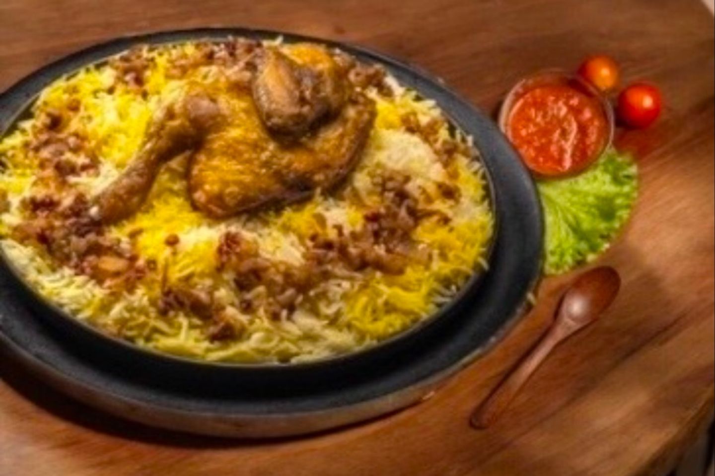 نص دجاجه مكبوس مع الدقوس