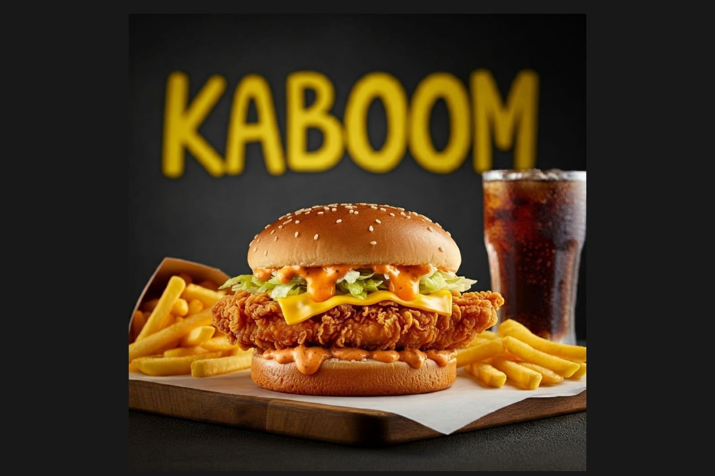 Crunchy Chicken Burger Meal