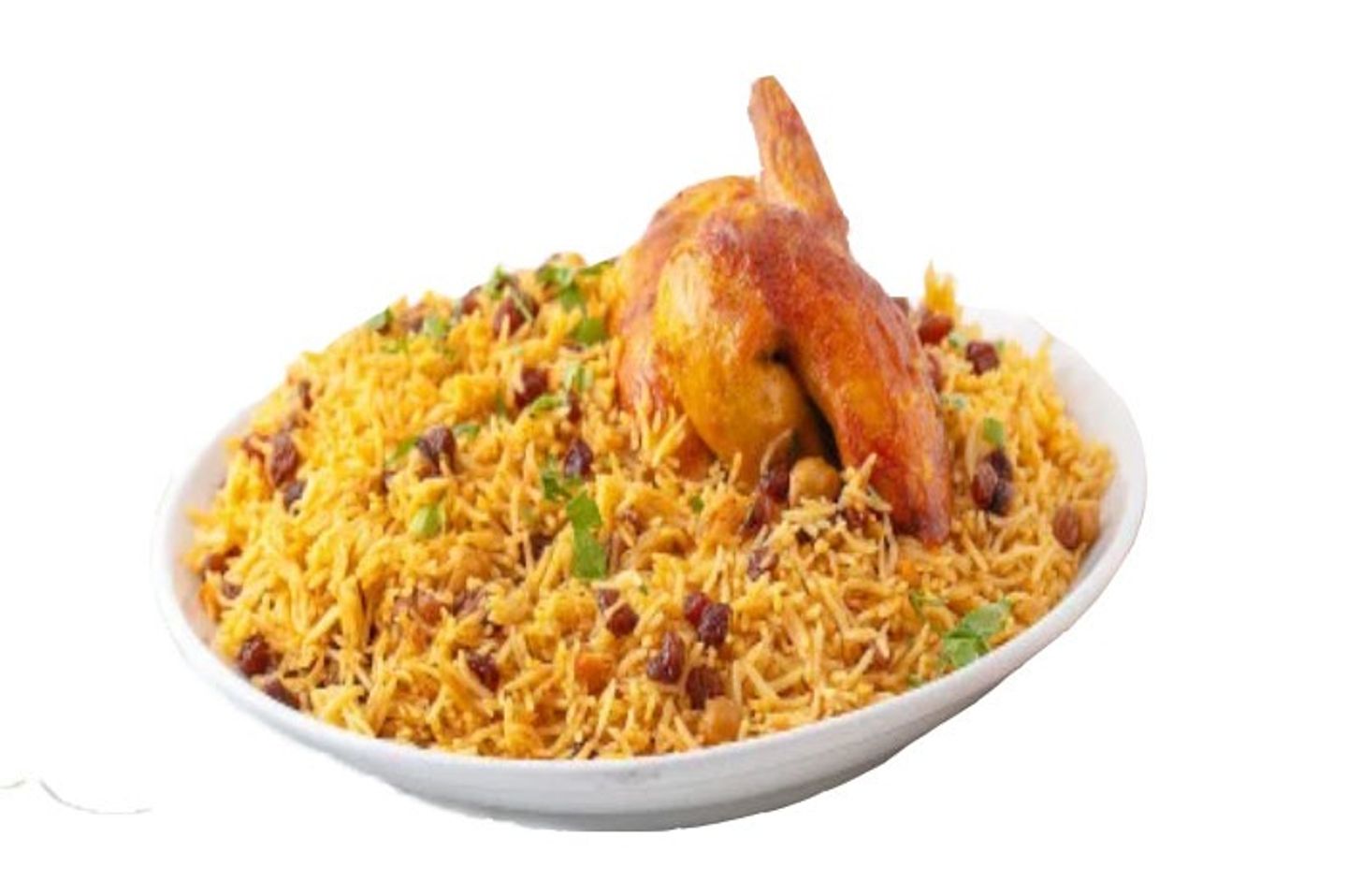 نصف دجاج شواية مع الأرز