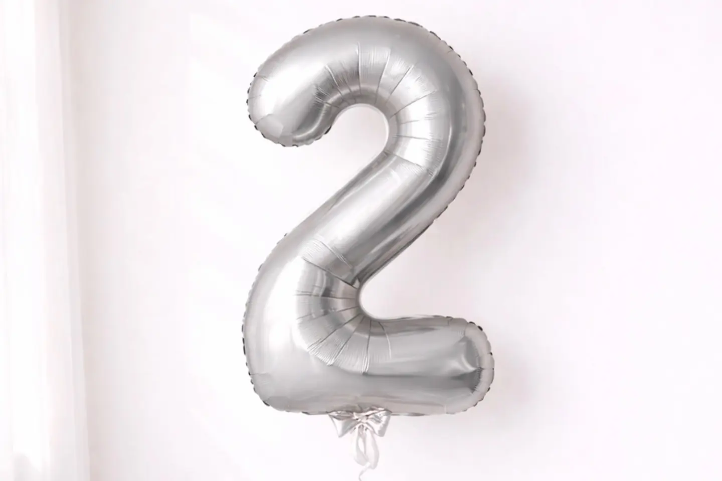 بالونة هيليوم فضي رقم