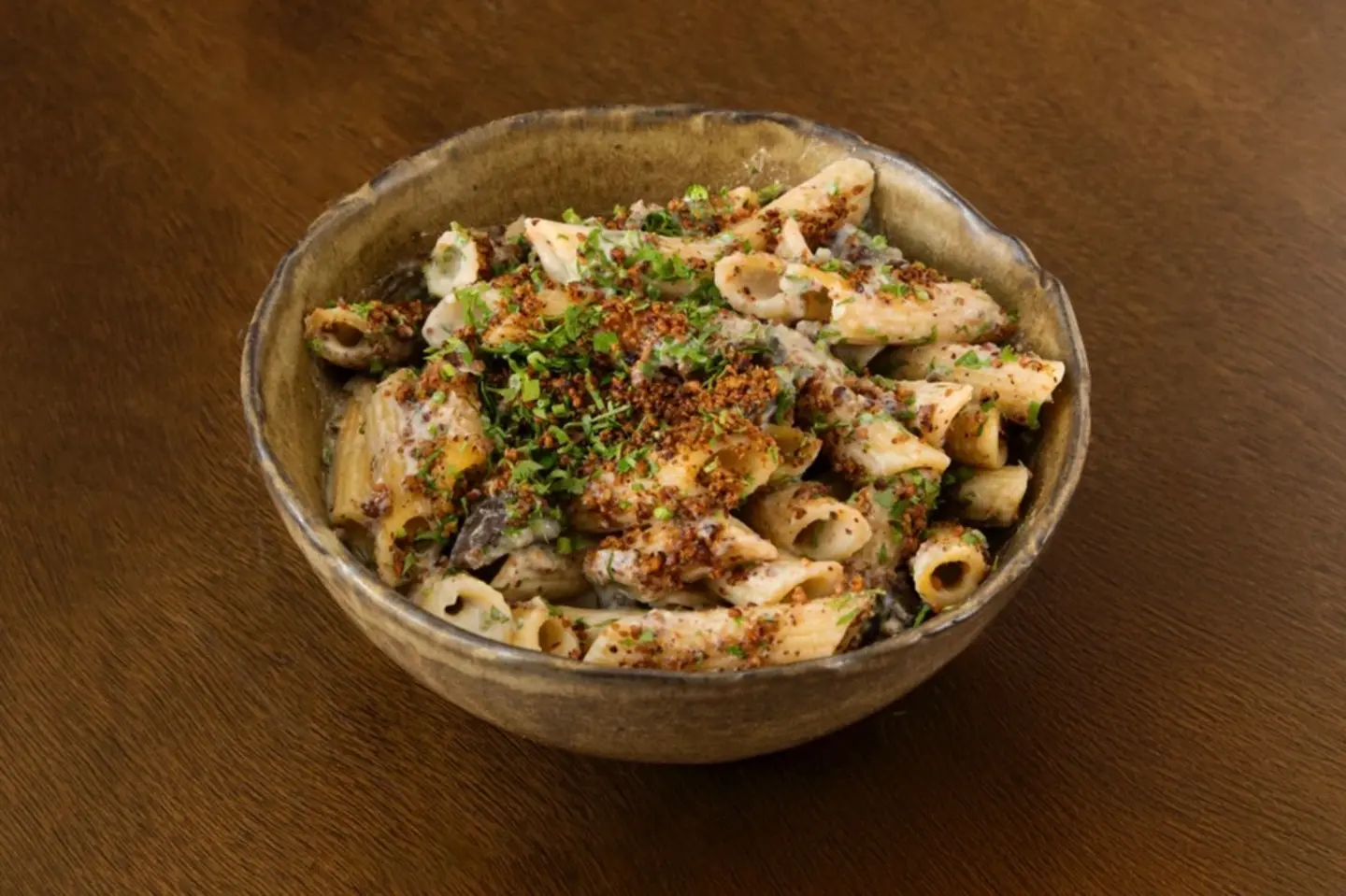 معكرونة الفطر والجبن