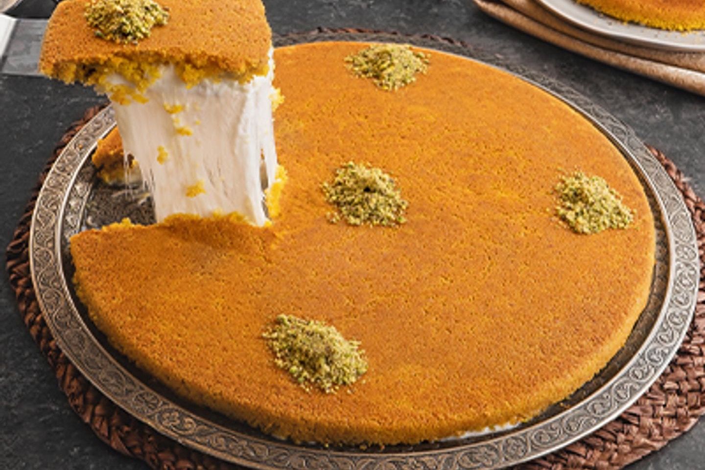 كنافة عائلية بالقشطة