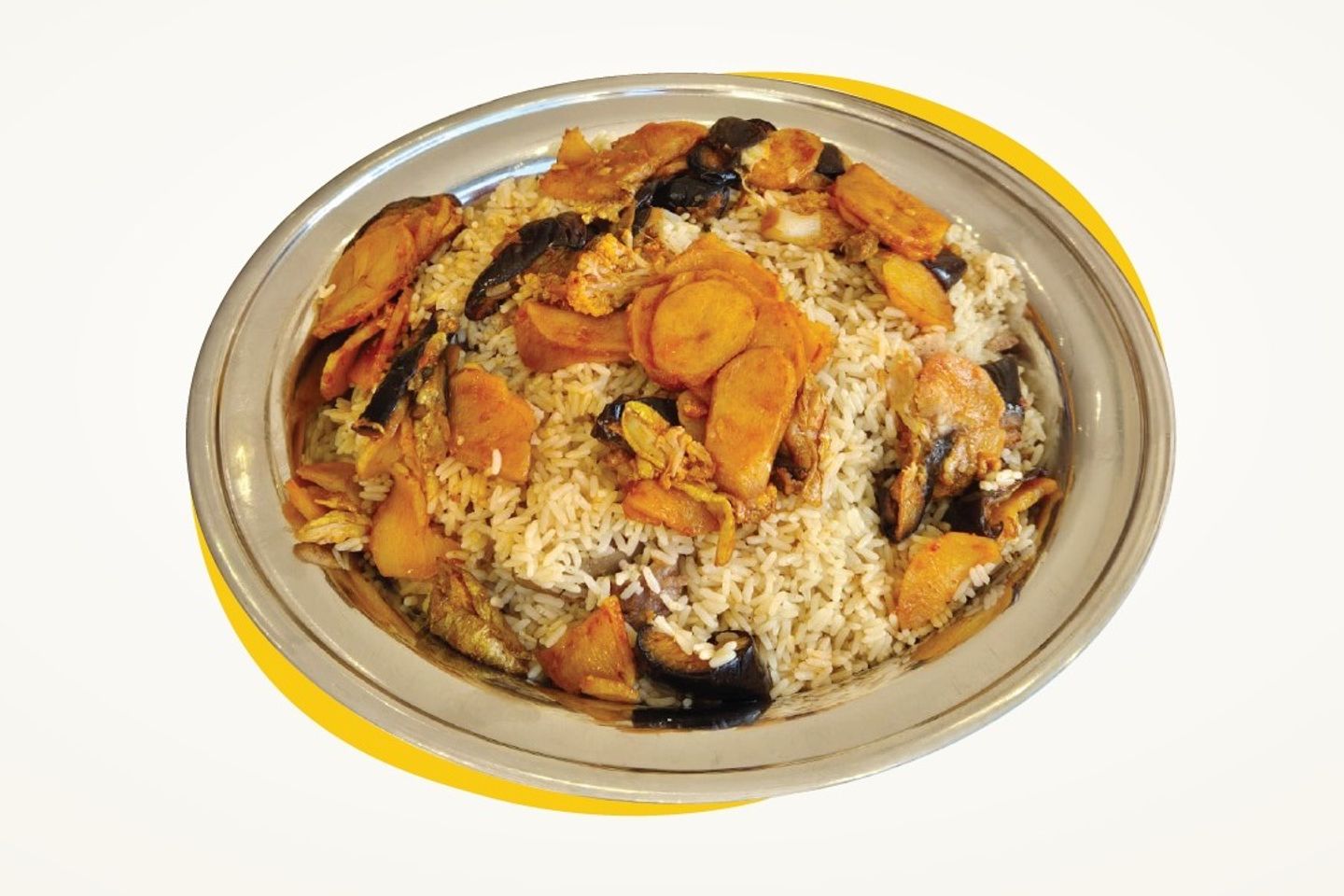 مقلوبة البر نصف حبة دجاج
