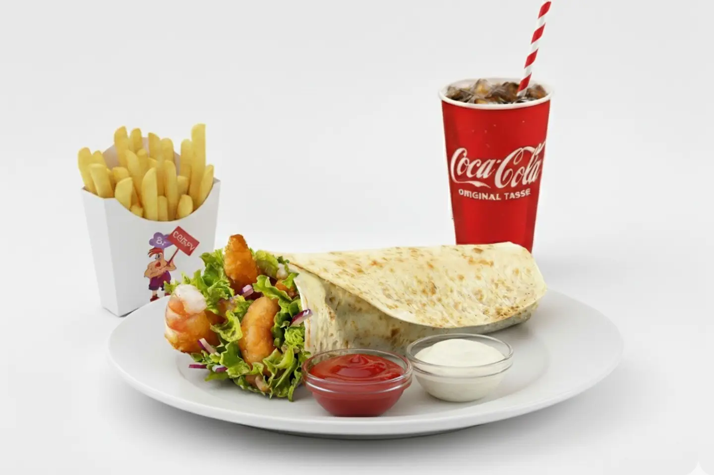 وجبة تورتيلا الروبيان المقرمش