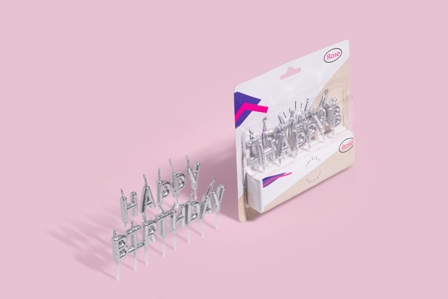 Happy Birthday Silver Candle