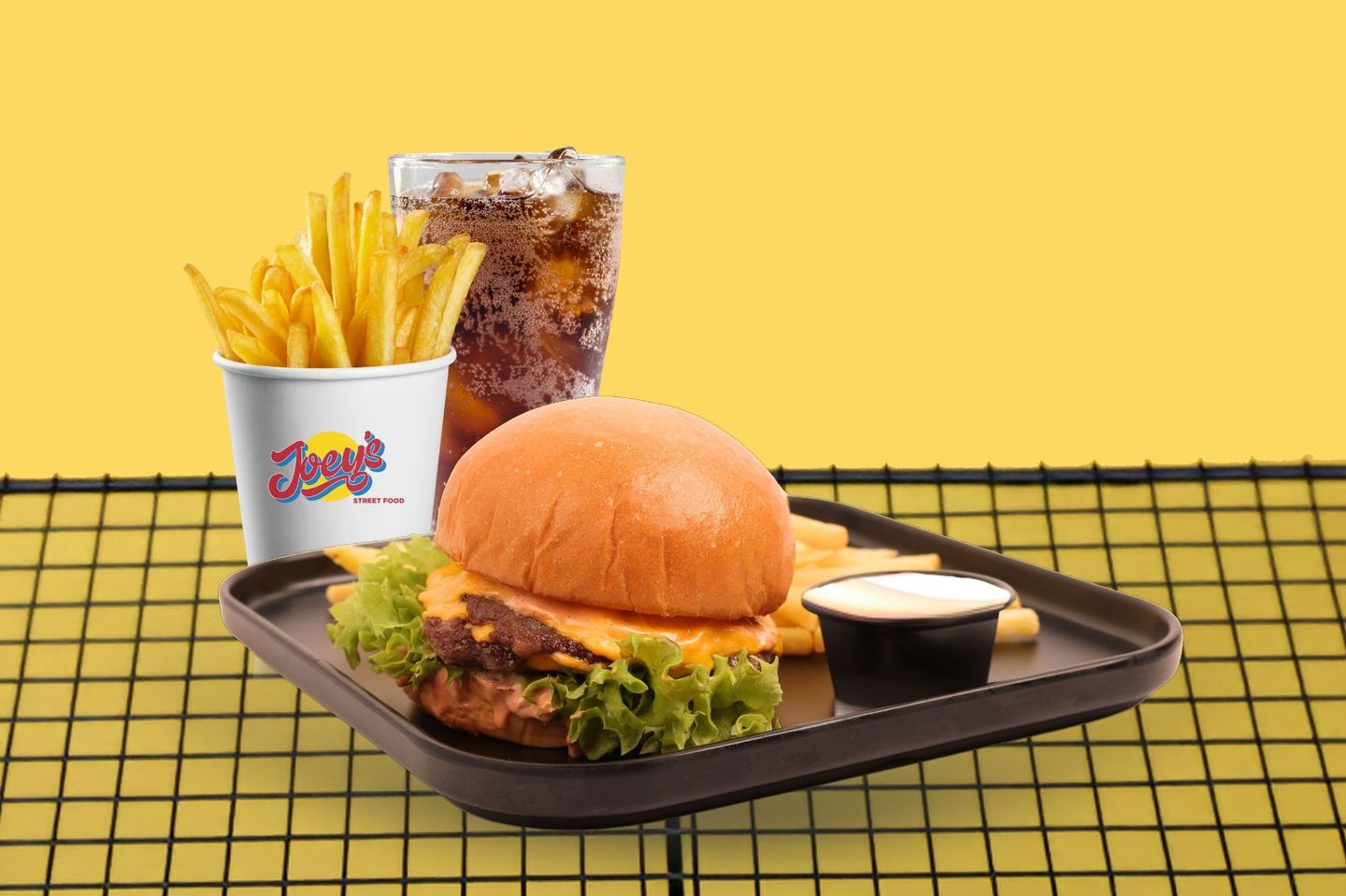 Smashed Double Cheese Burger Combo