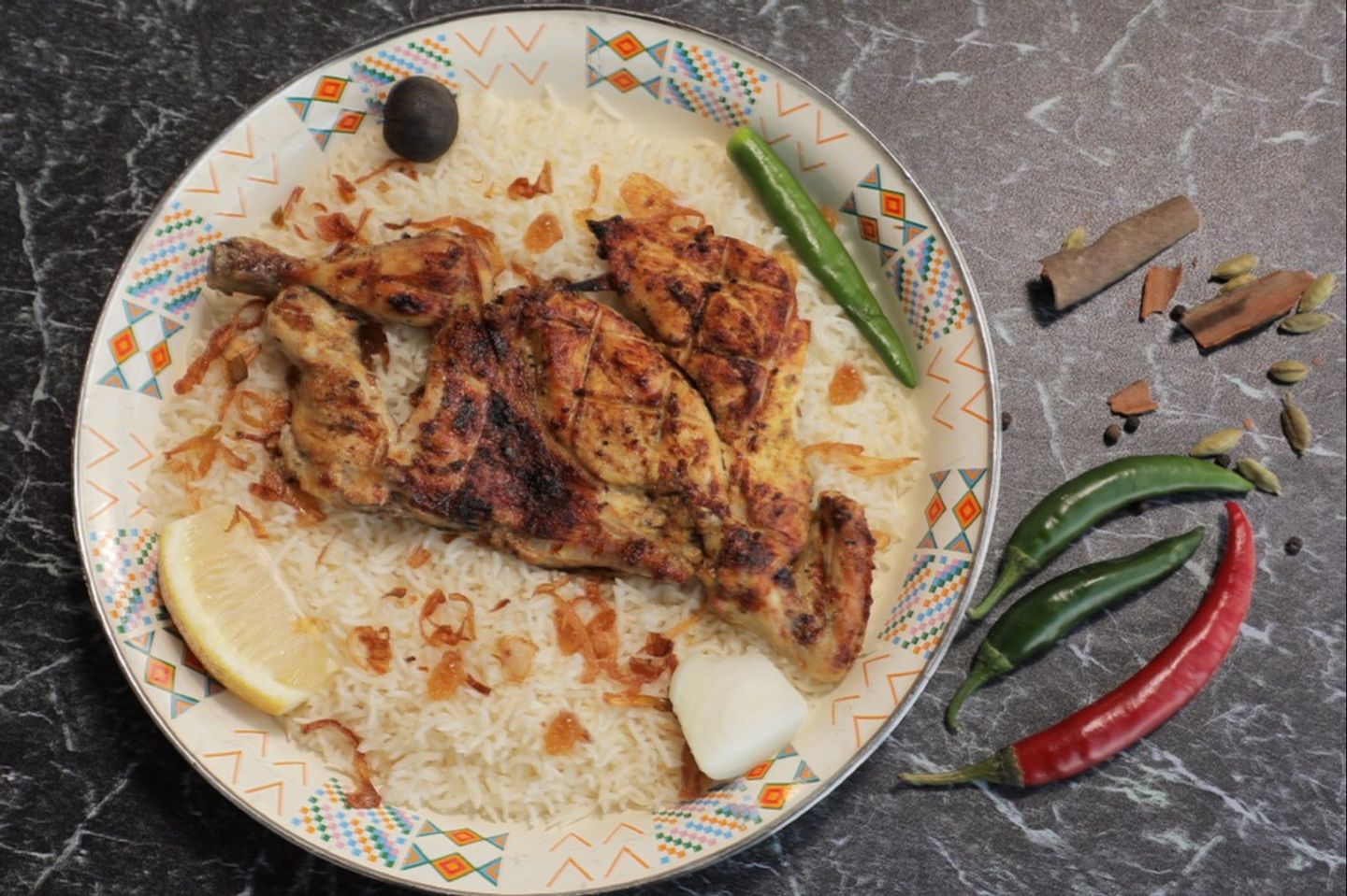 دجاج مظبي نصف حبة