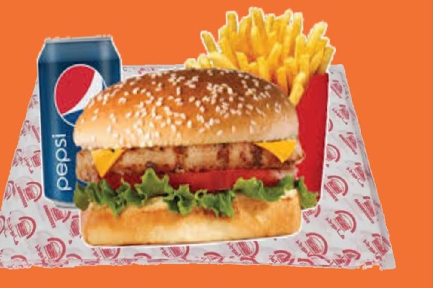 Chicken Cheese Burger Meal