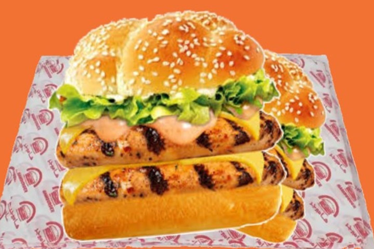 Double Grilled Chicken Burger