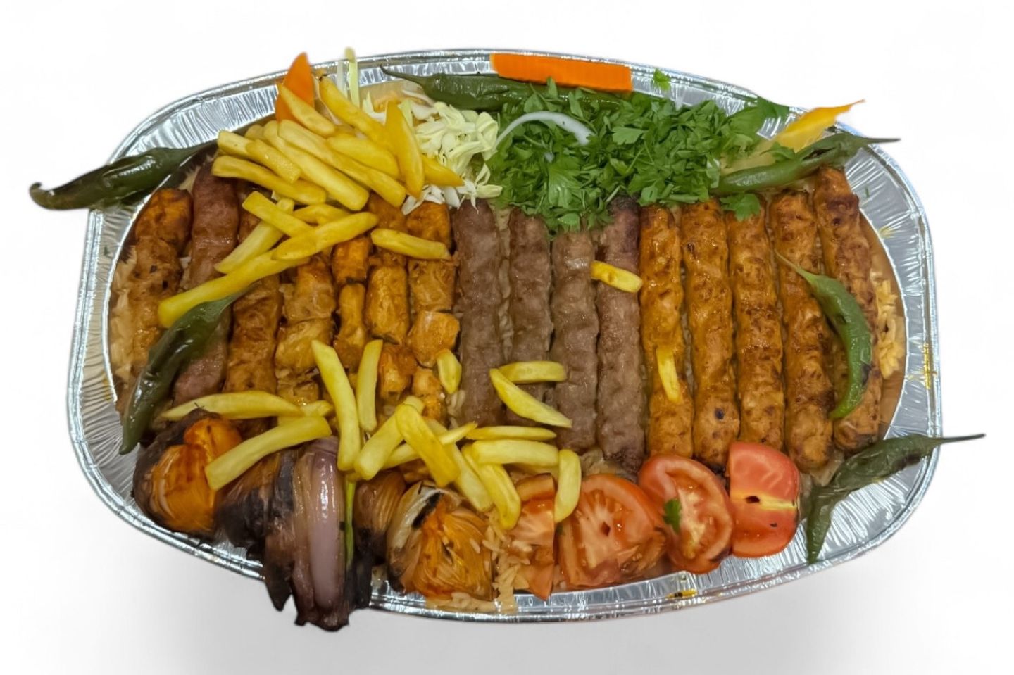 نص كيلو مشكل مع رز وبطاطس