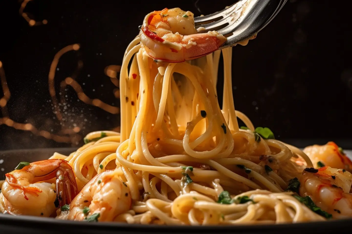 مكرونة اسباجيتي سي فود بالصوص الأحمر