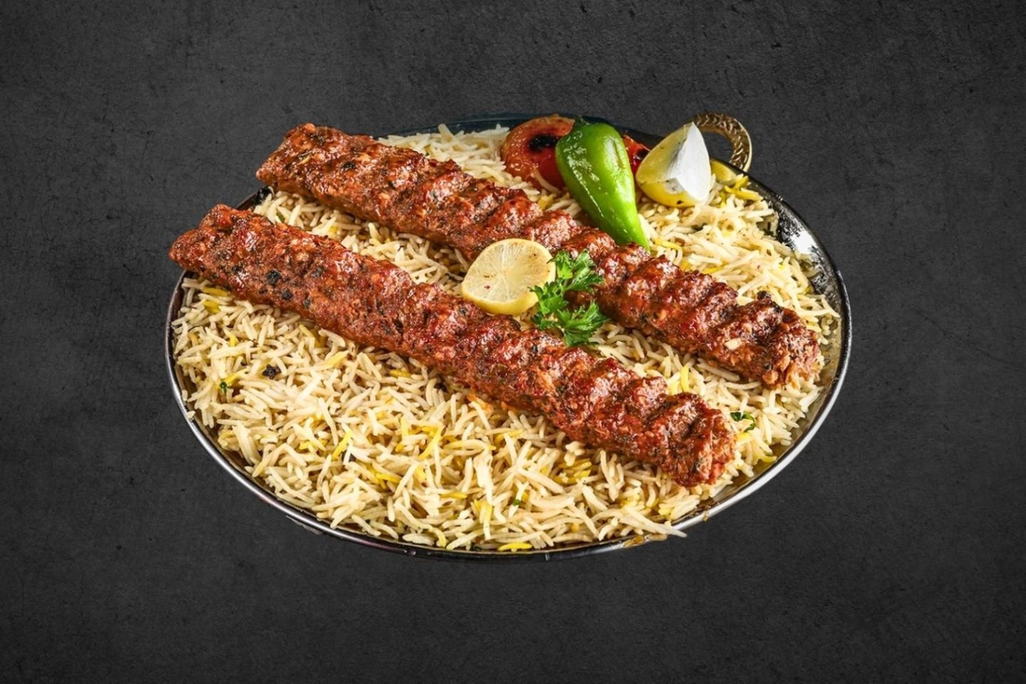 Rice With Kebab Chicken