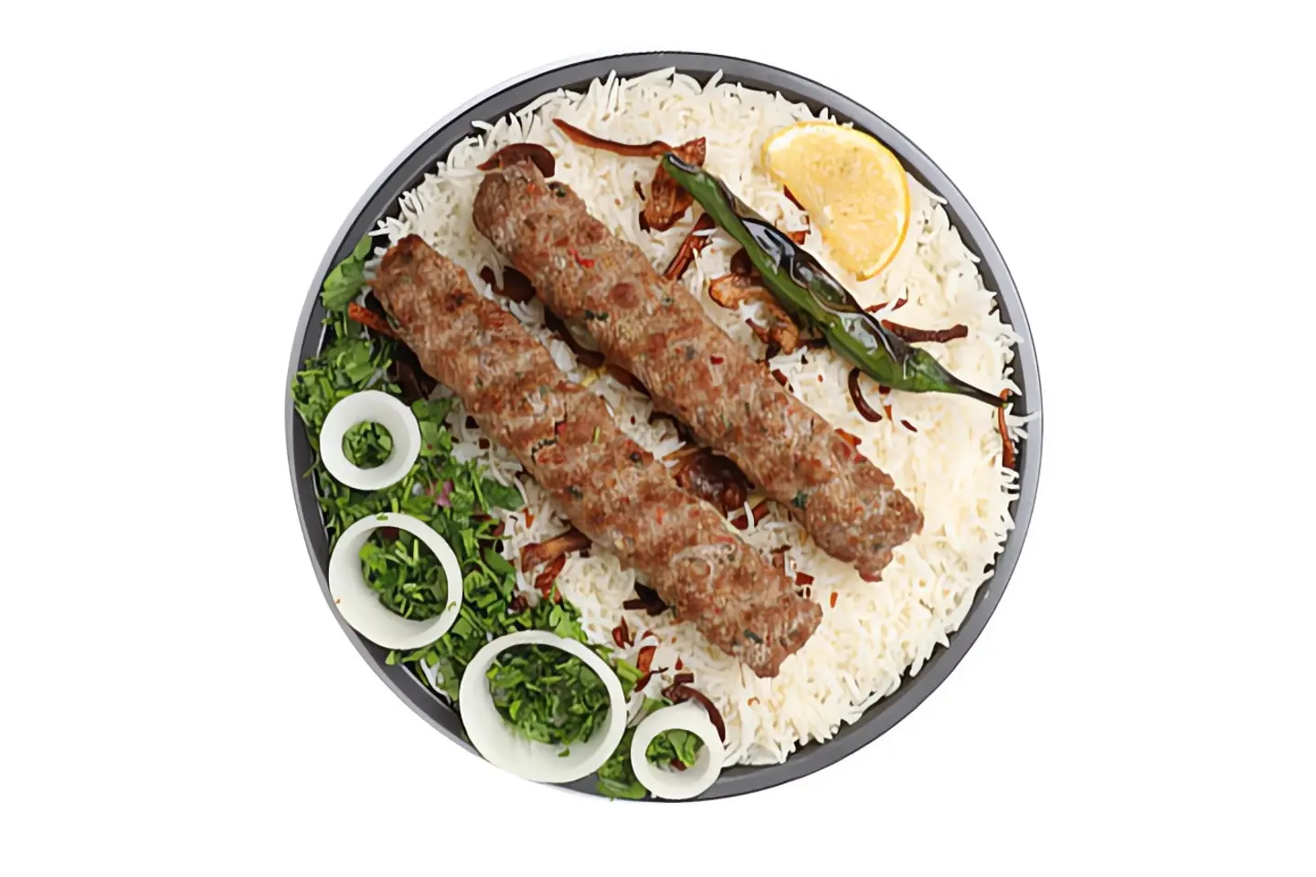 Meat Kebab With Rice