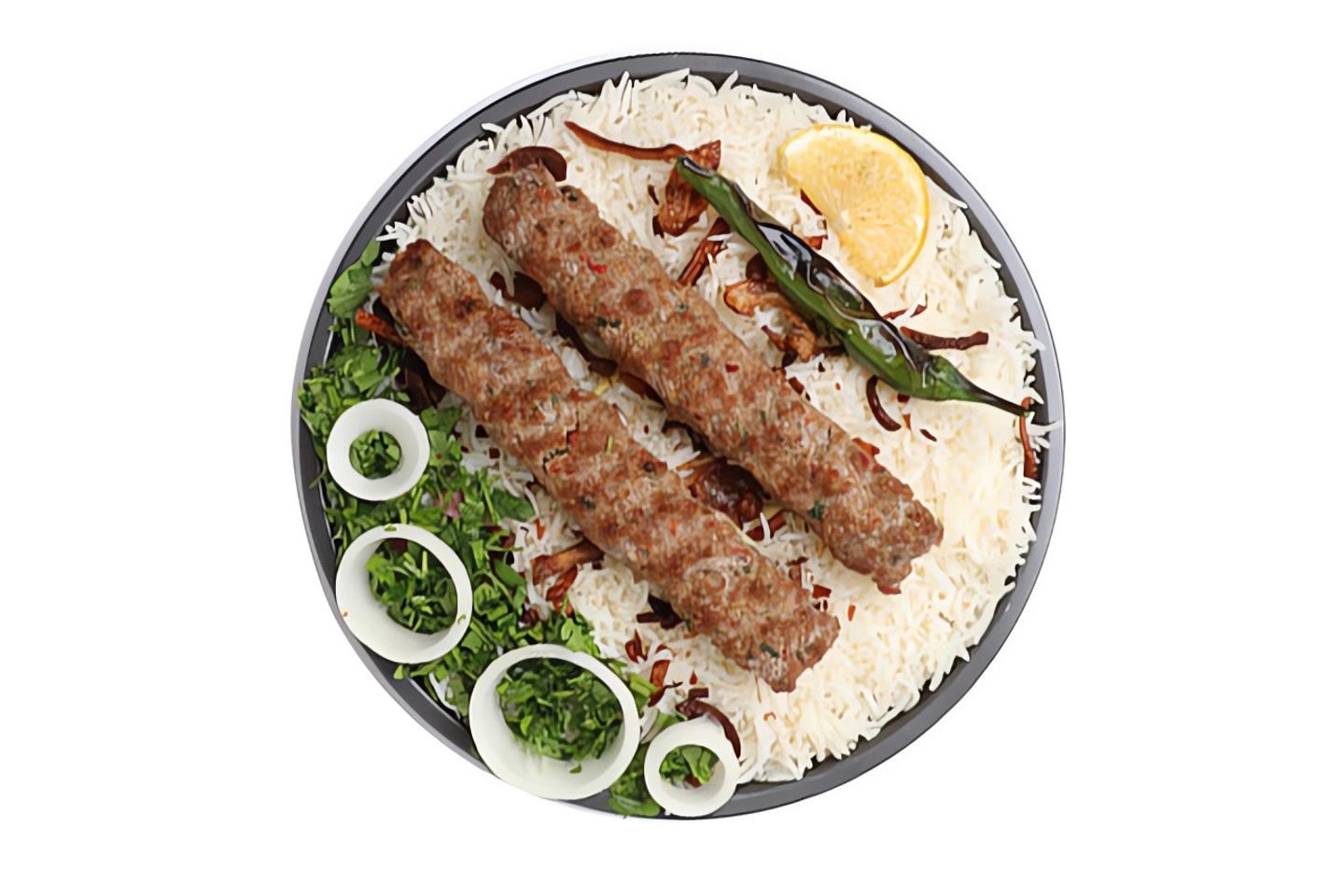 Meat Kebab With Rice