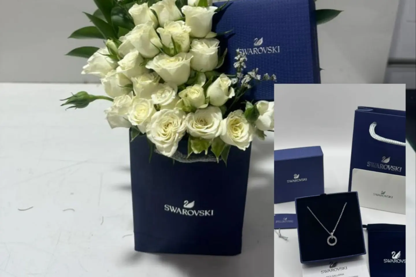 سلسلة سواروفسكي بتنسيق الزهور ا