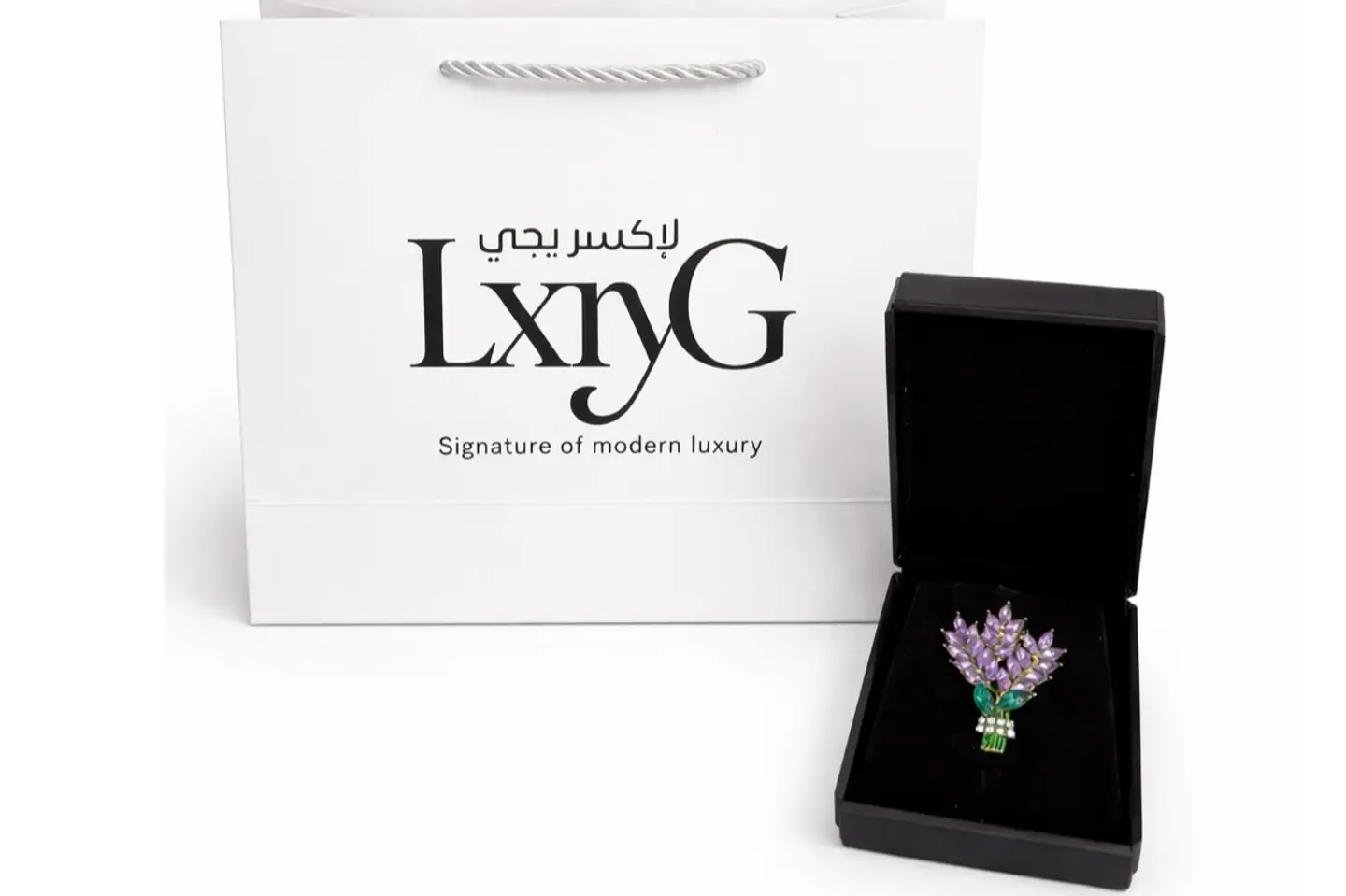 لاكسريجي بروش الخزامى ٠٠٠ - مع ورد أحمر