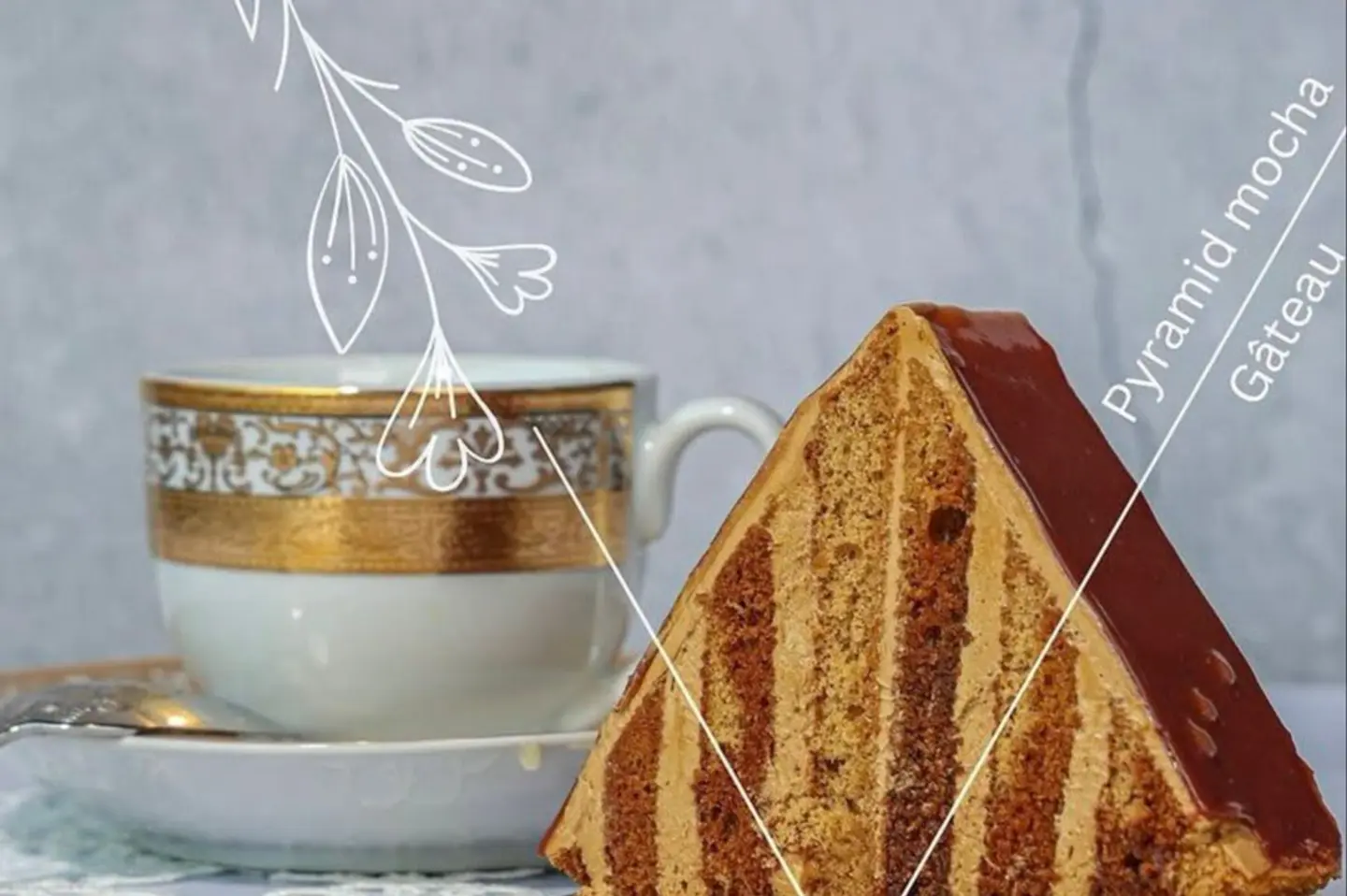 Pyramid Mocha Cake