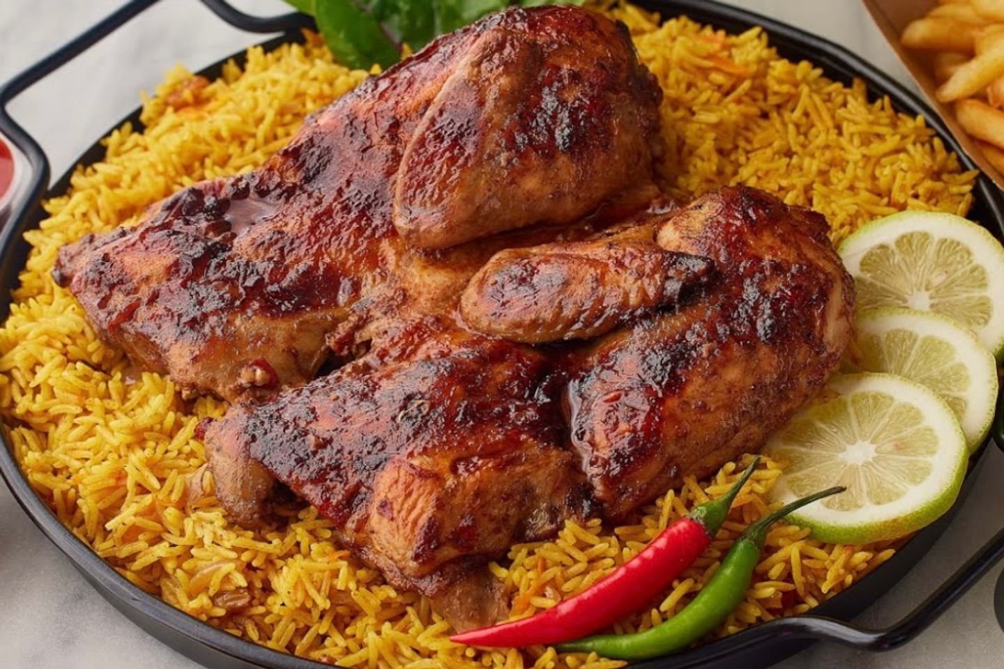 رز ودجاج الفرن