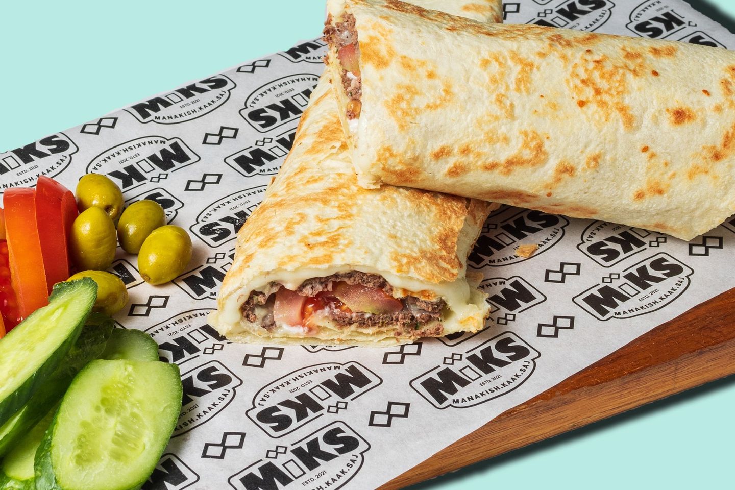 Kafta And Cheese Saj