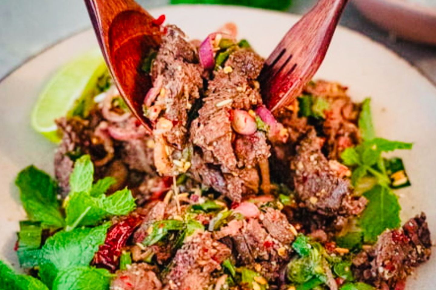 Spicy Salad With Beef Slices