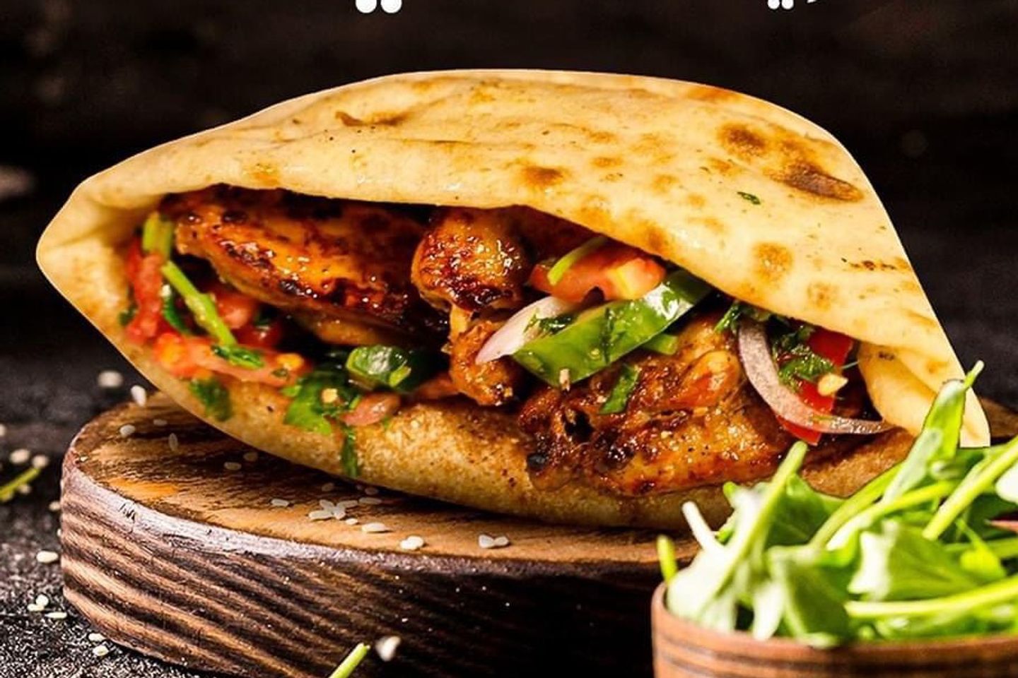 Cairo Nights Sandwich Egyptian Baladi Bread Stuffed With Liver