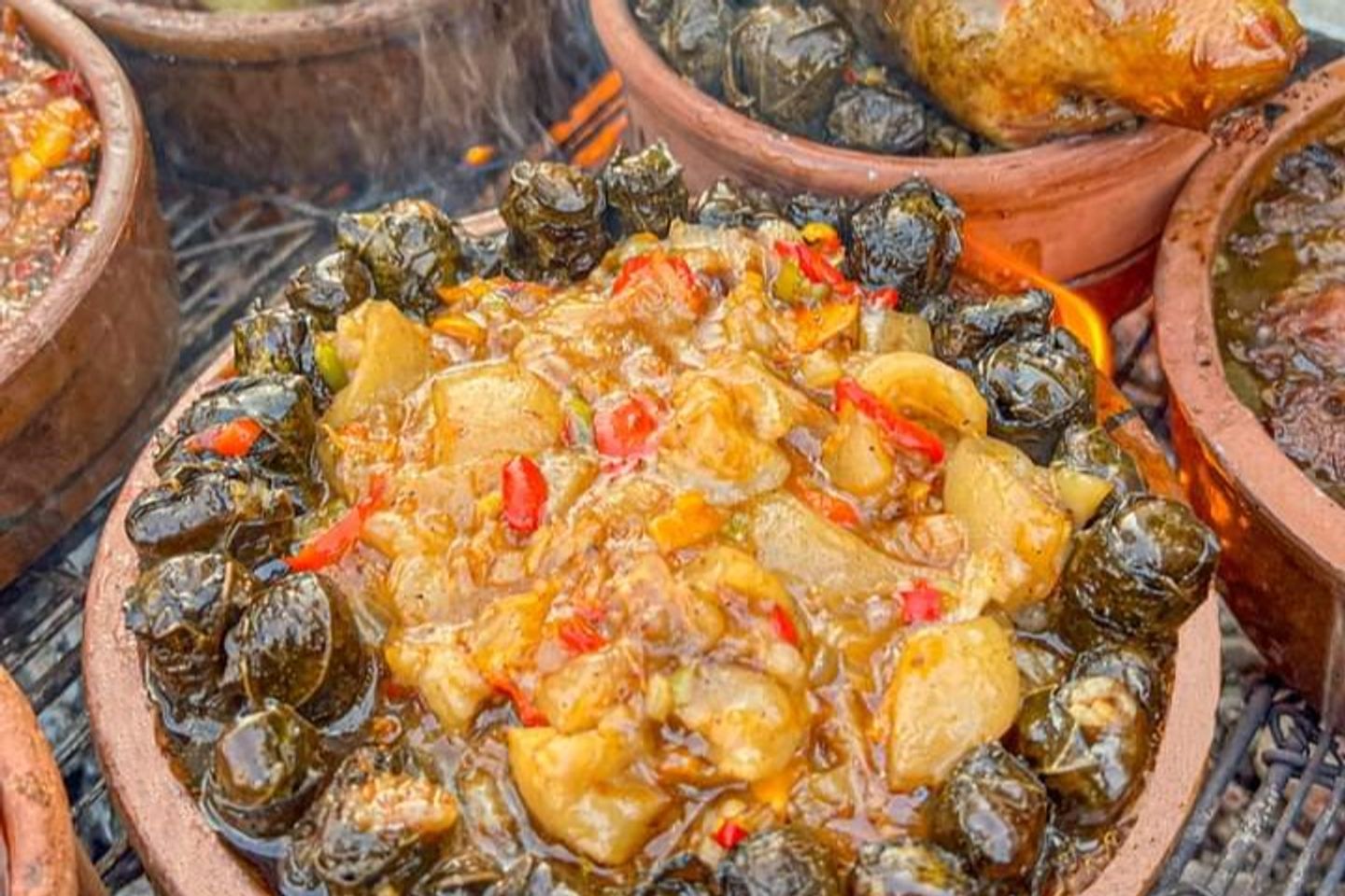 طاجن ورق عنب بالكوارع