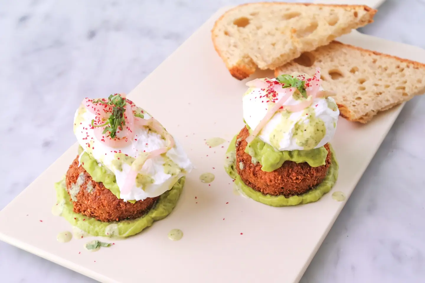 Falafel Poached Eggs