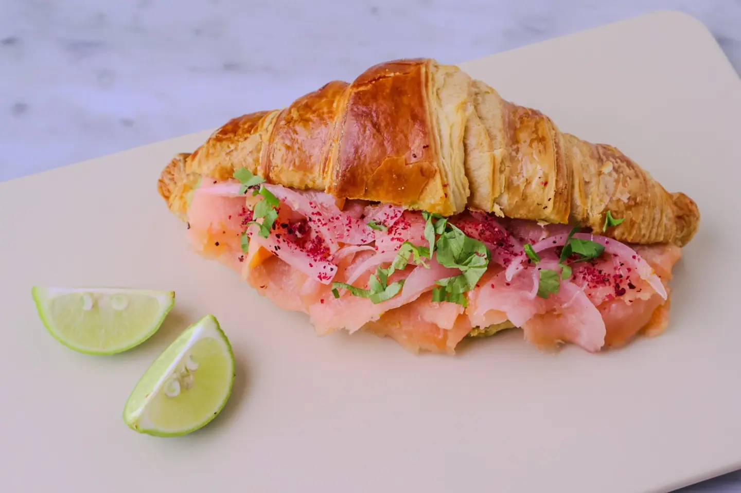 Smoked Salmon Avocado Croissant