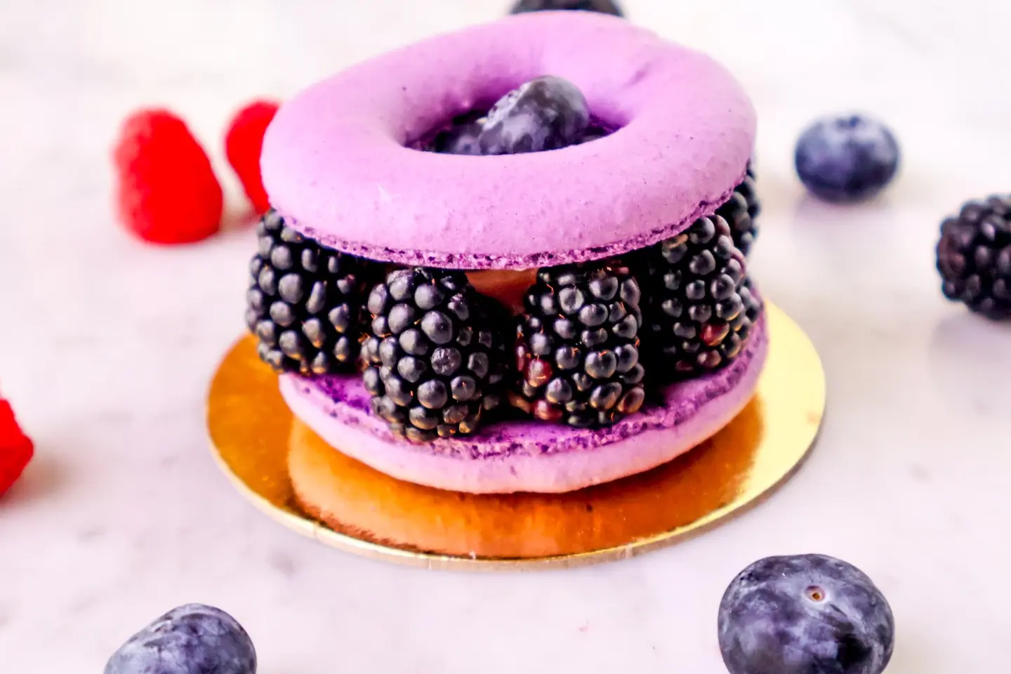 Macaron Cake With Mixed Berries