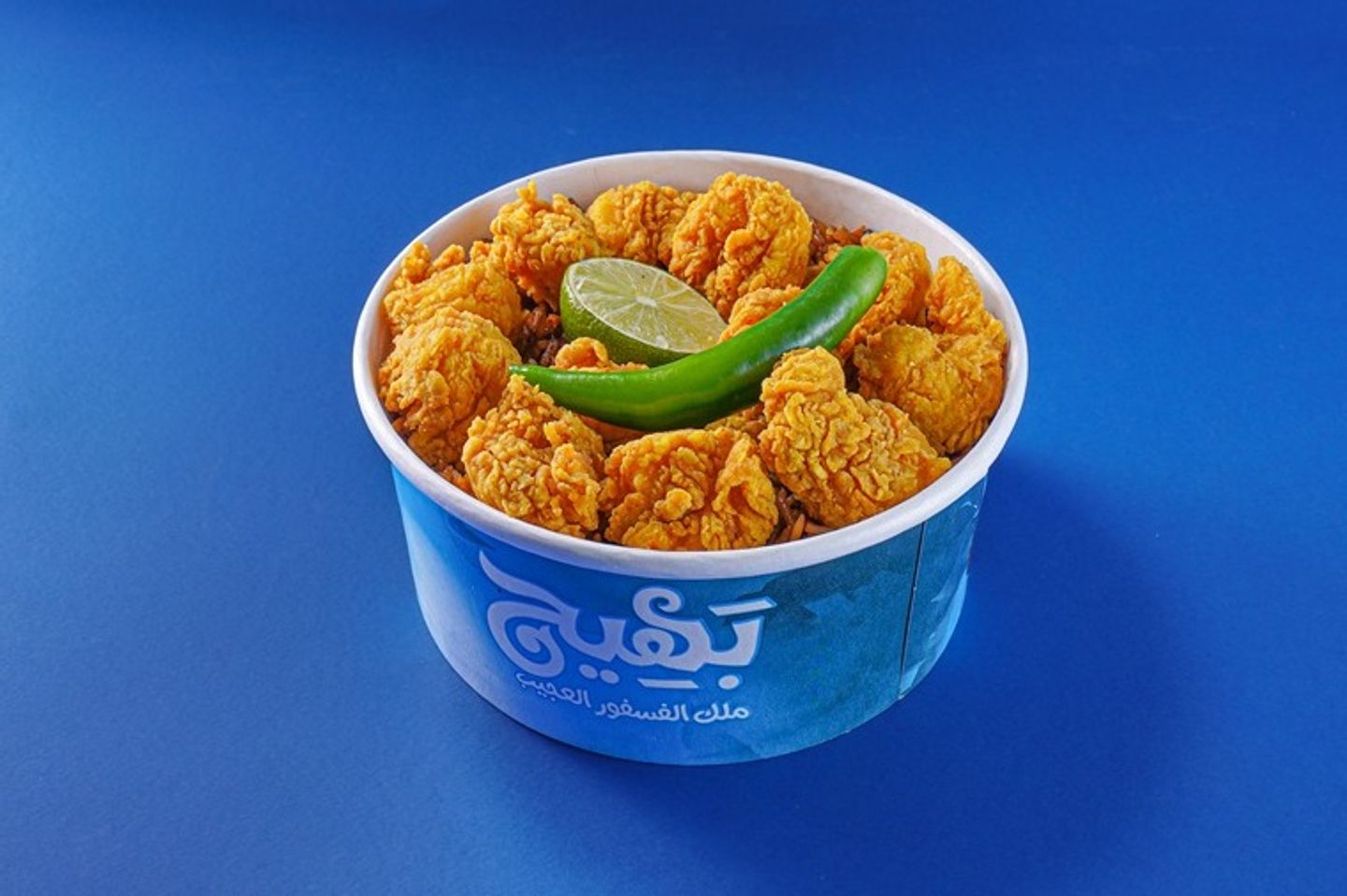 علبة رز بالجمبري المقلي