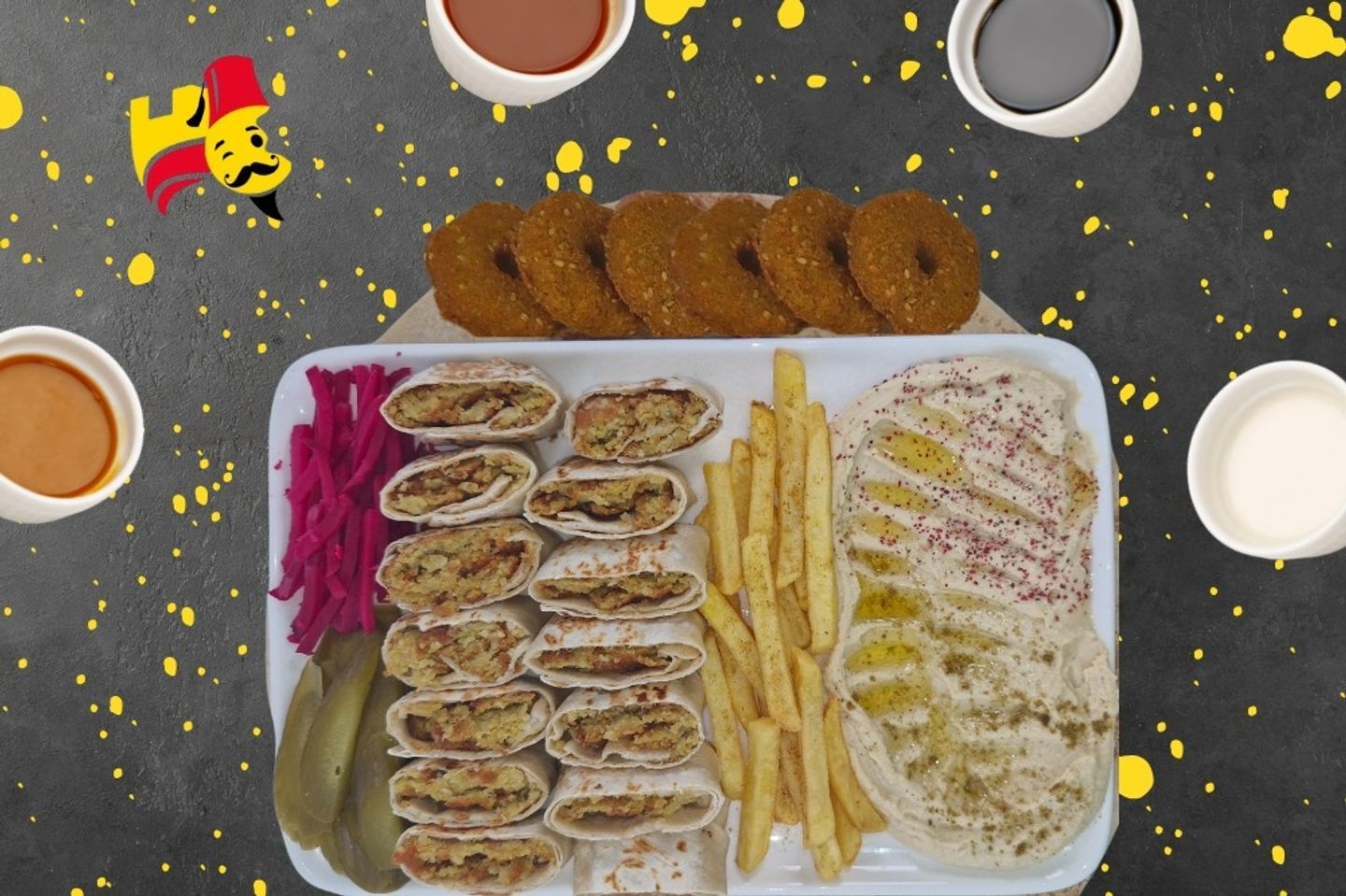 طبق فلافل عربيي - طبق فلافل عربي صغير