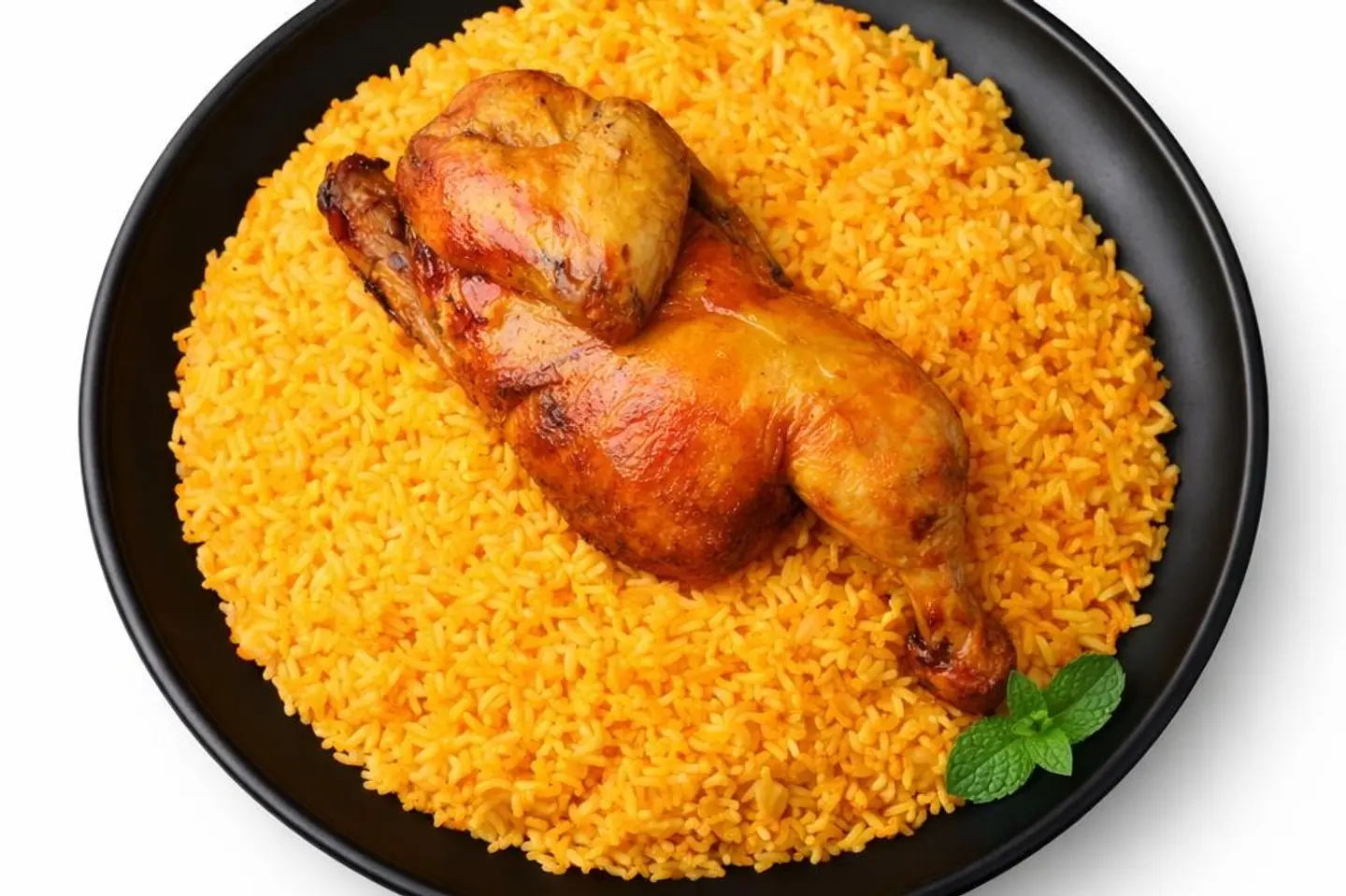 نصف حبة دجاج مندي بالمرخ رز مندي