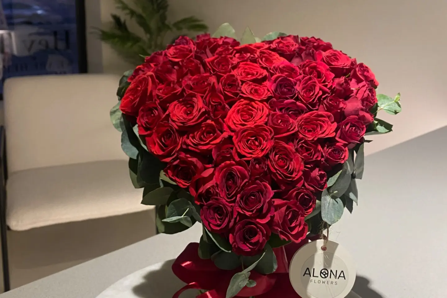 قلب احمر بالبيبي روز