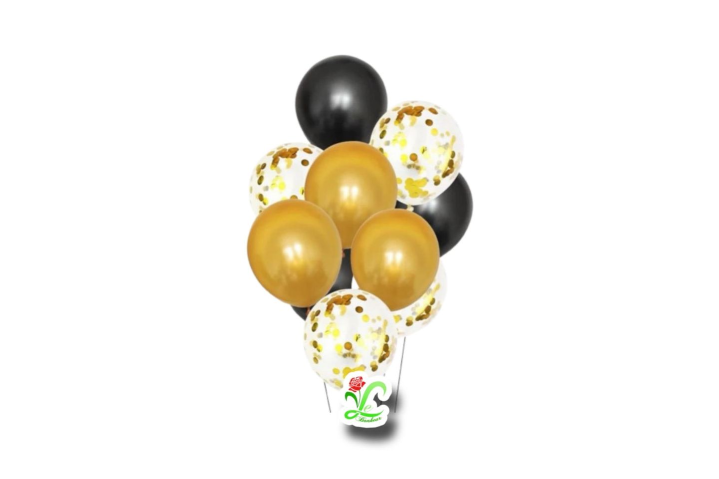 Glitter Balloon With Black