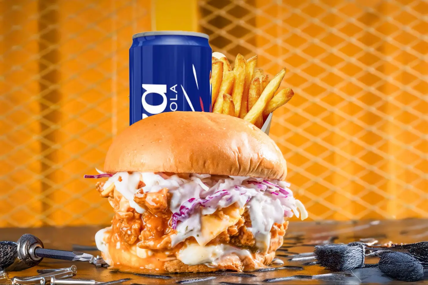 Korean Chicken Burger Meal