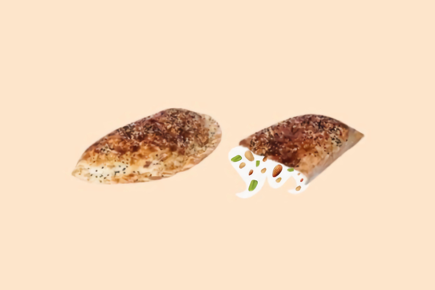شطيرة لبنة بالمكسرات