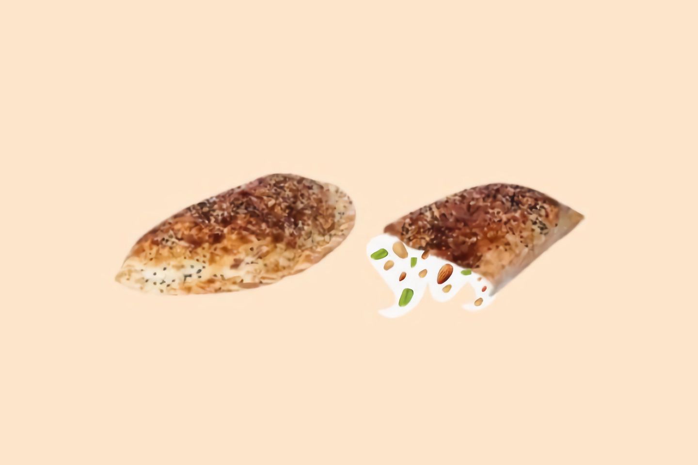 شطيرة لبنة بالمكسرات
