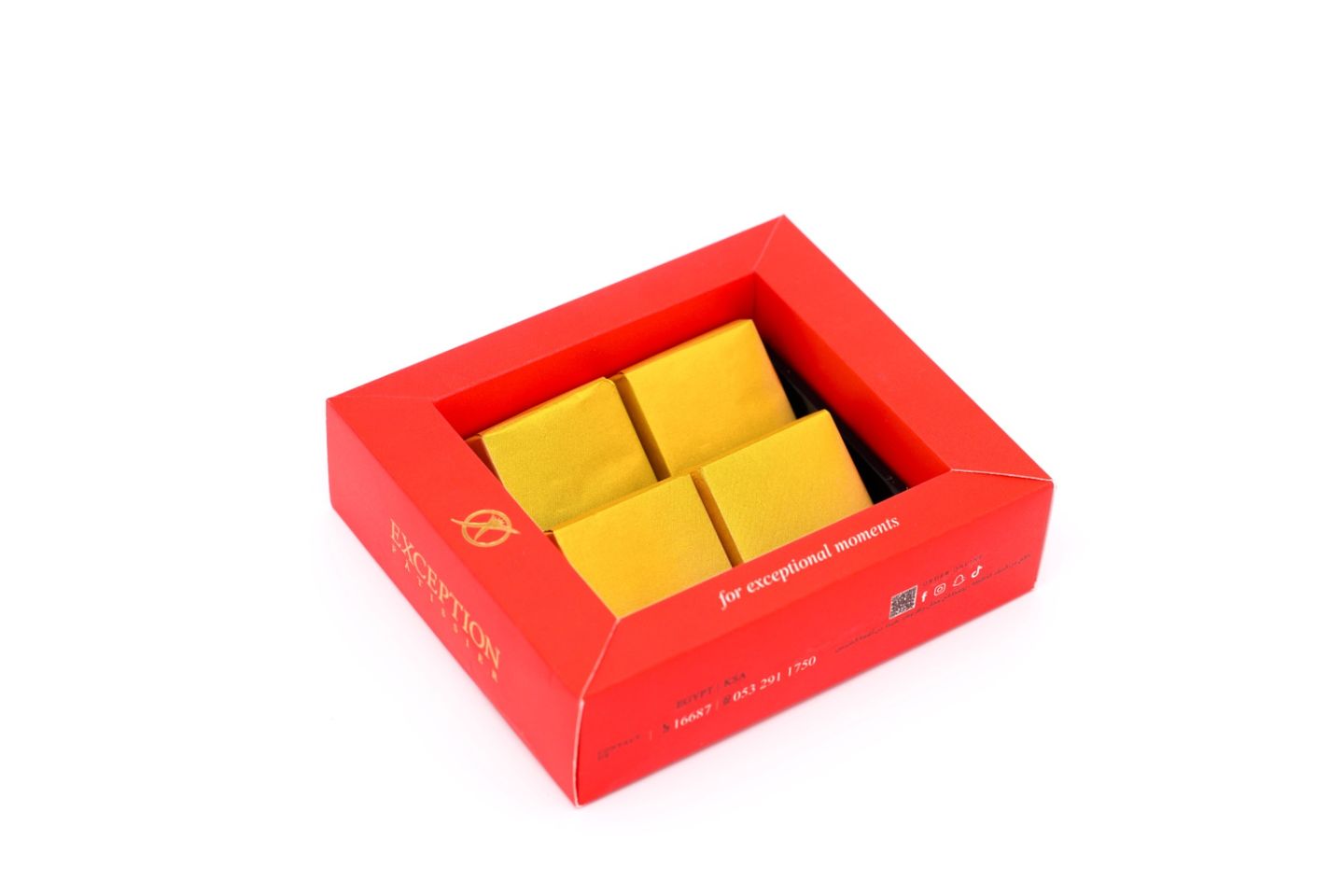 4 Pieces Wafer Chocolate Bar Box