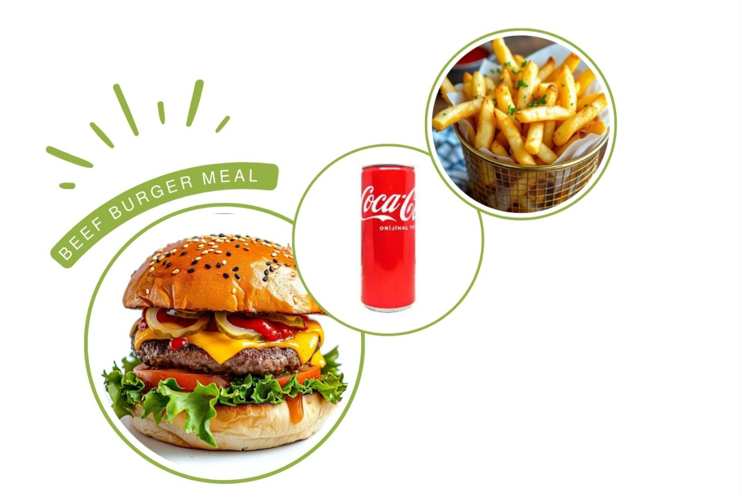 وجبة برجر لحم