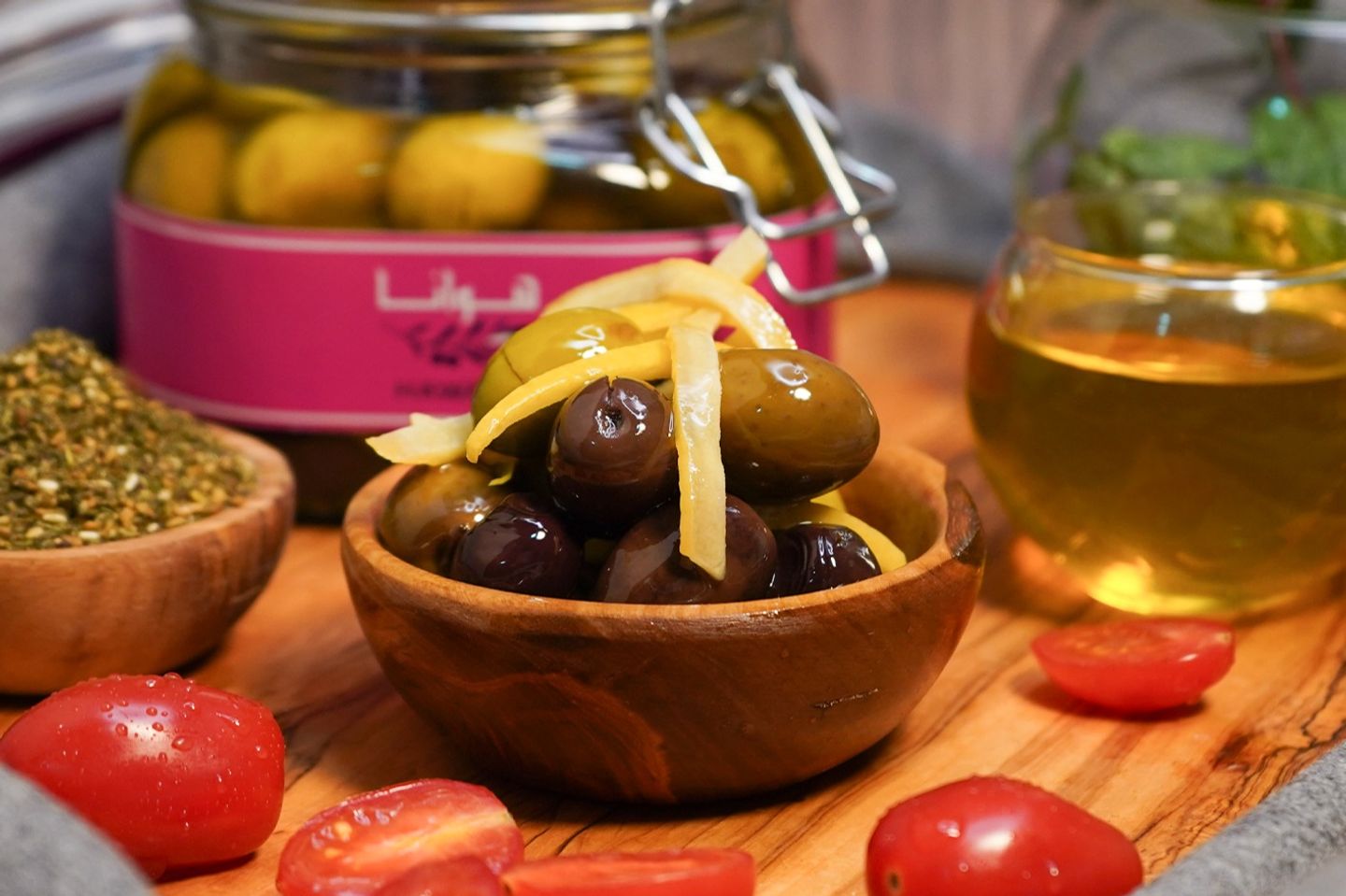 Mixed Olives With Lemon And Garlic