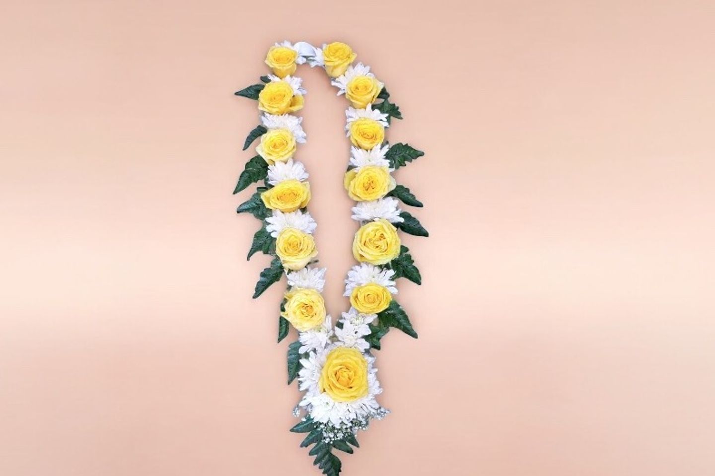 Natural Yellow Roses White Cherries Graduation Necklace
