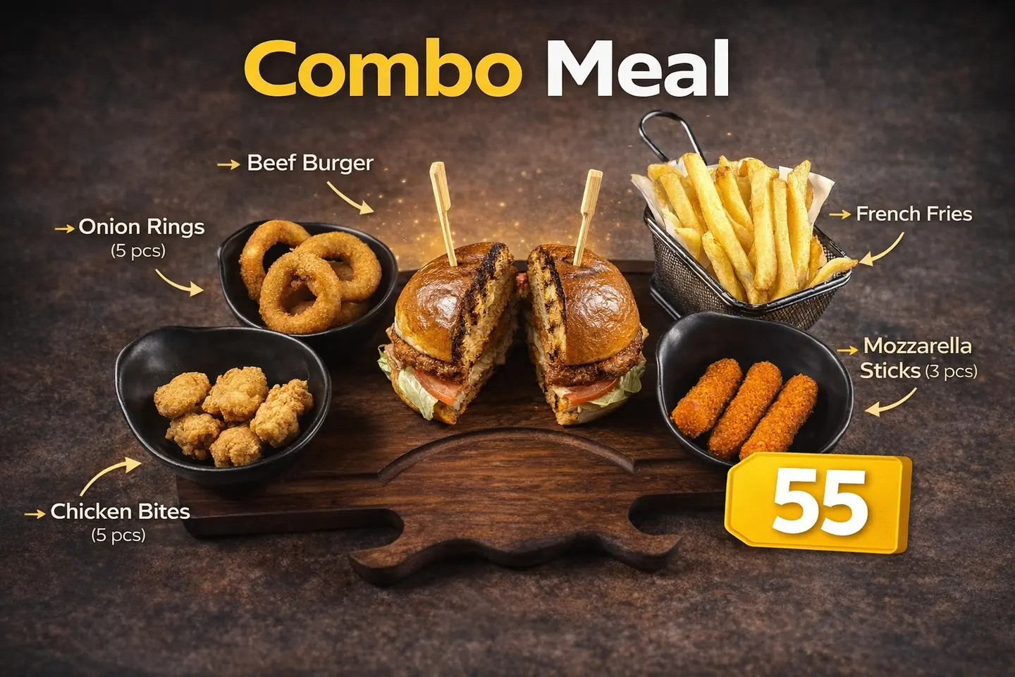 King Beef Burger Combo