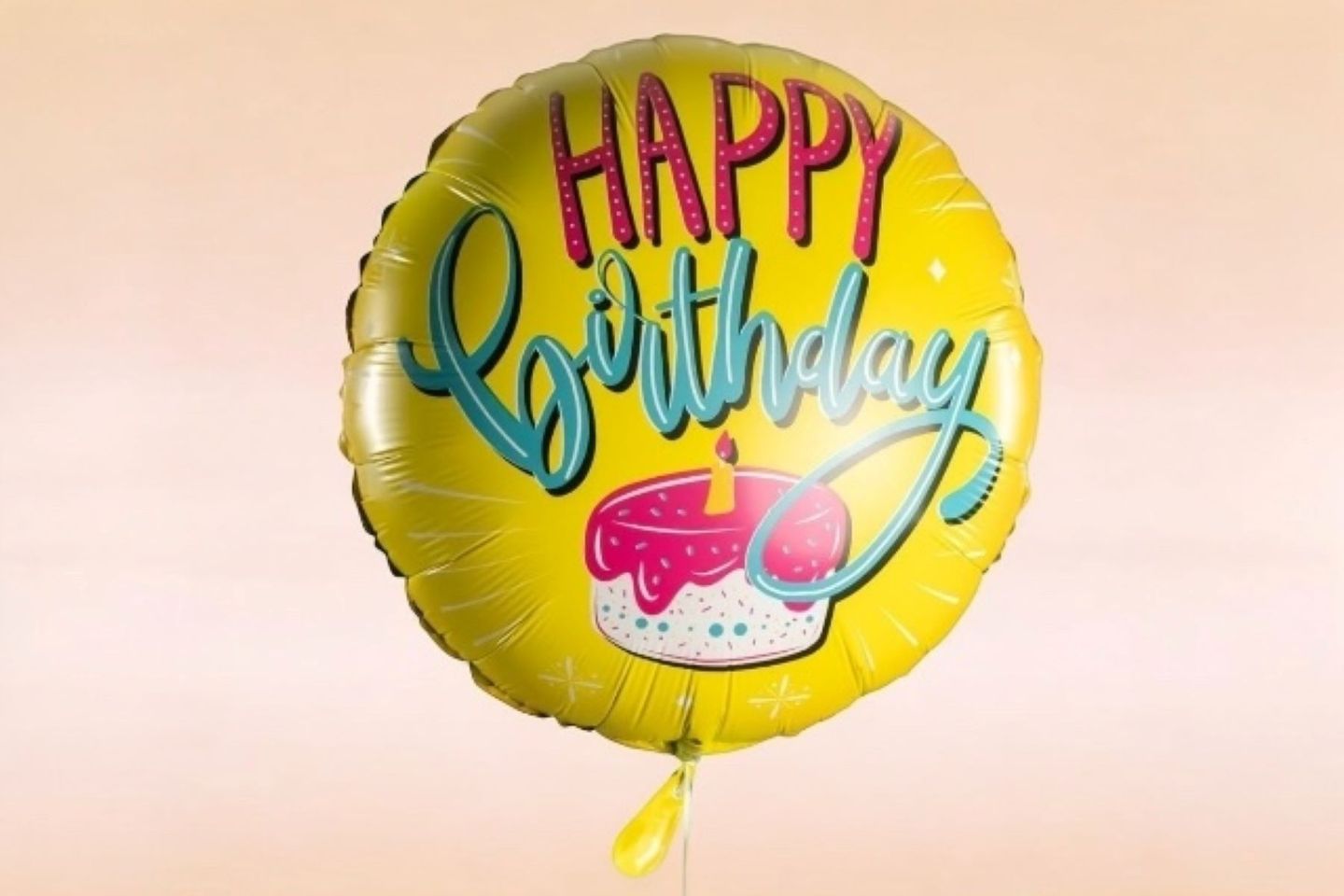 Yellow Happy Birthday Balloon