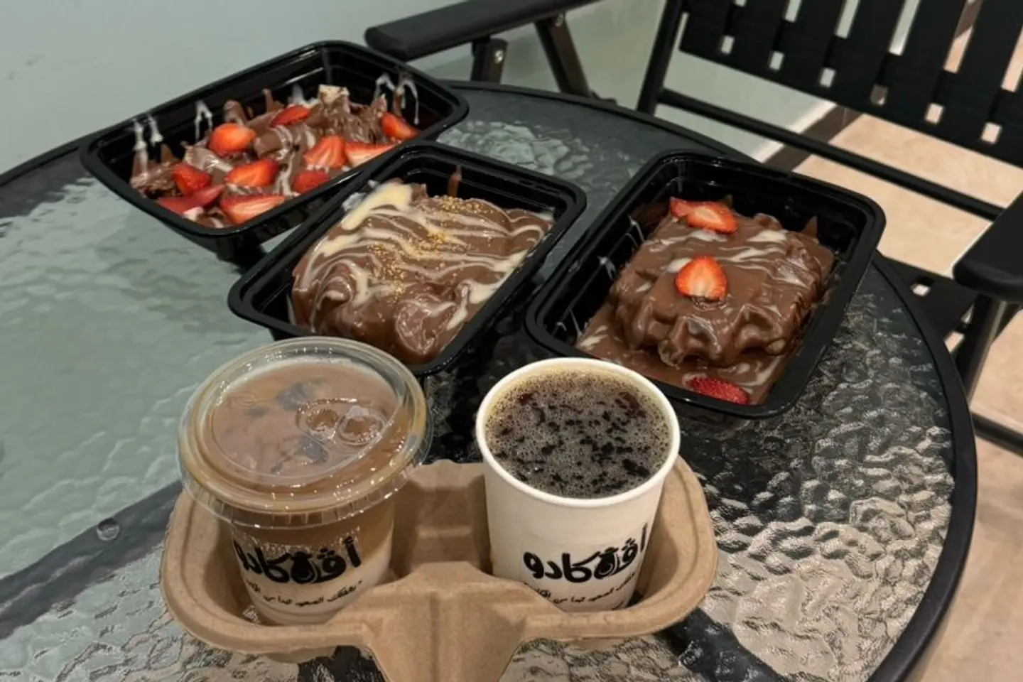 Drip Coffee + Spanish Latte + Crepe + Fruit Roll + Waffle
